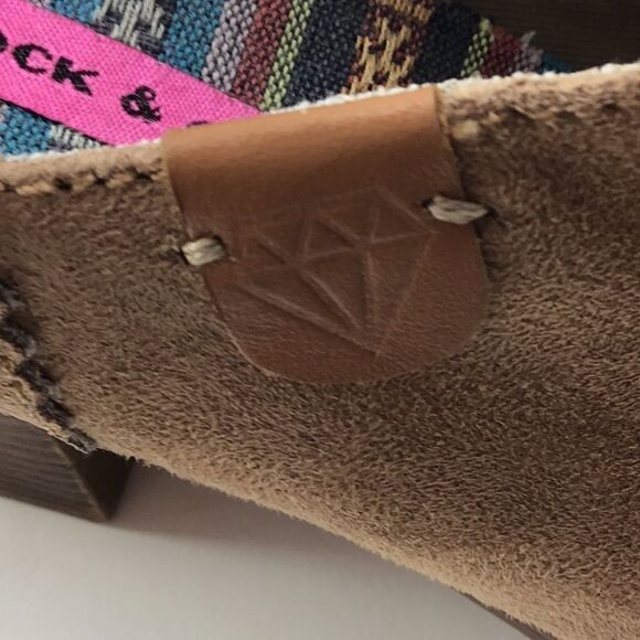 Rock & Candy Clogs Francie Mules by Zigi Tan Faux Suede Size 10 - Picture 3 of 8